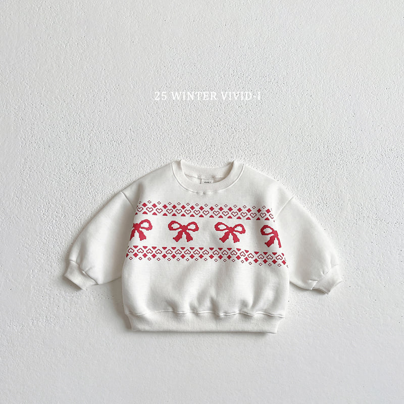 Vivid I - Korean Children Fashion - #minifashionista - Ribbon Nordic Sweatshirt - 3