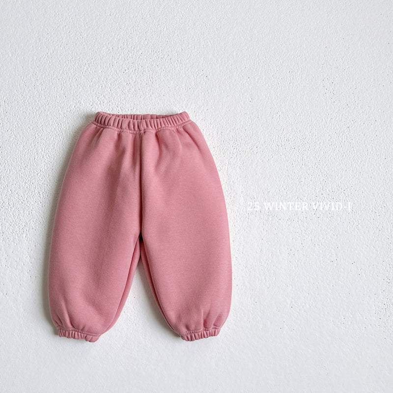 Vivid I - Korean Children Fashion - #minifashionista - Fleece Plain Jogger Pants - 5