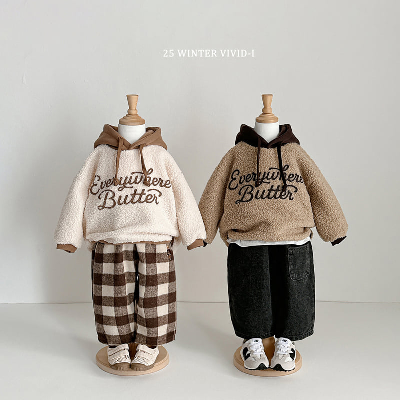 Vivid I - Korean Children Fashion - #minifashionista - Shearling Hood Sweatshirt - 12