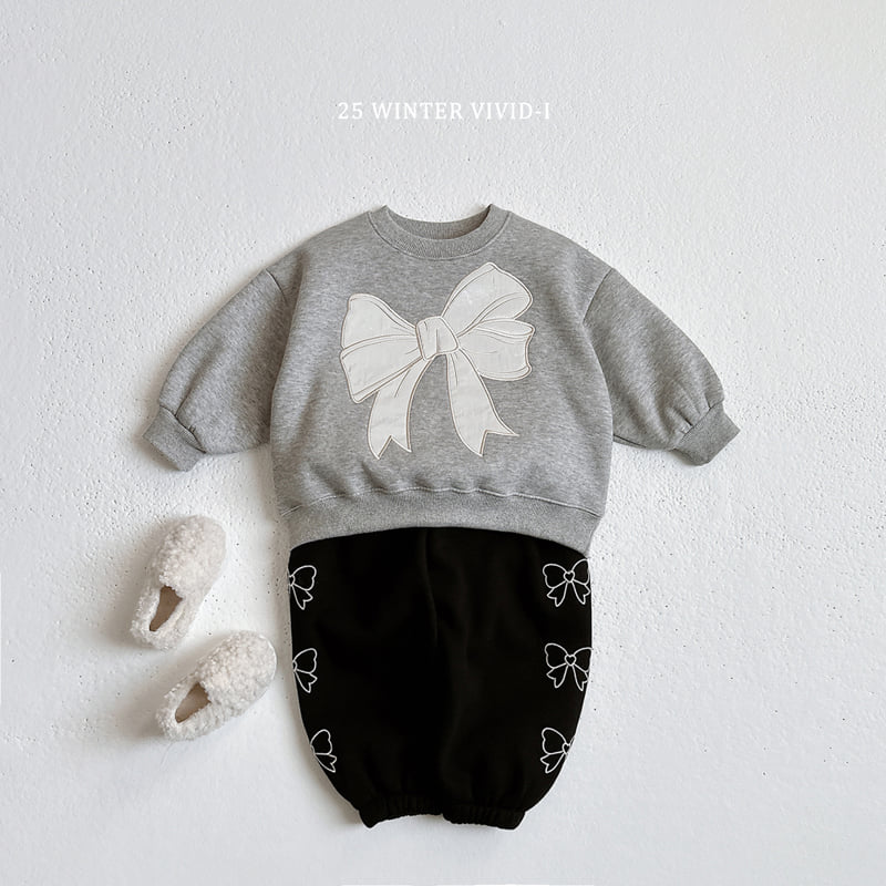 Vivid I - Korean Children Fashion - #minifashionista - Ribbon Embroidery Jogger Pants - 9