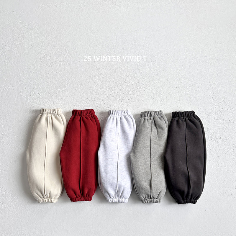Vivid I - Korean Children Fashion - #minifashionista - Pintuck Fleece Jogger Pants - 3