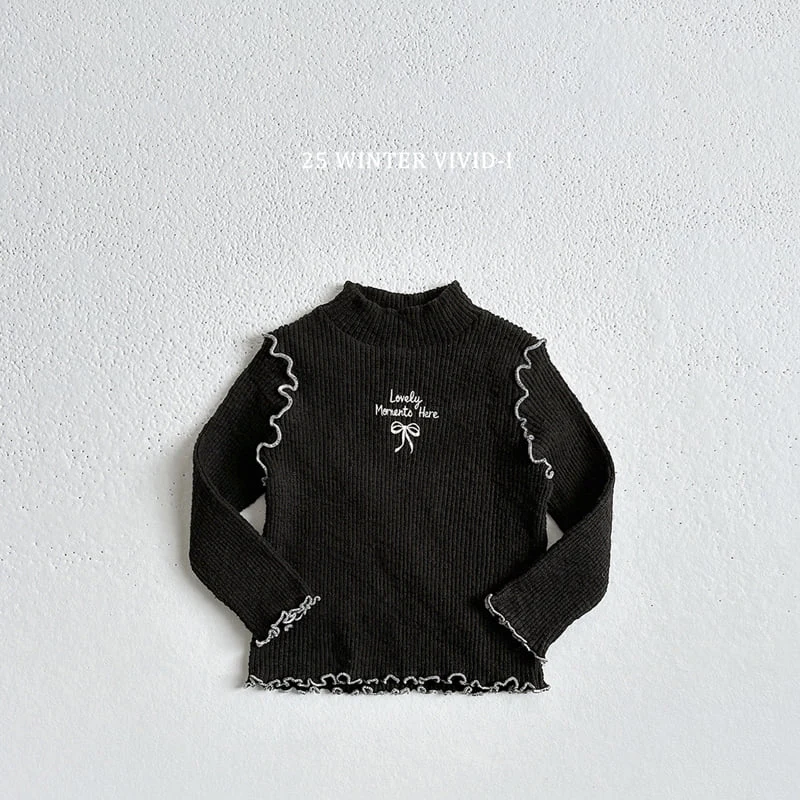Vivid I - Korean Children Fashion - #minifashionista - Winter Love Ribbed Tee - 5