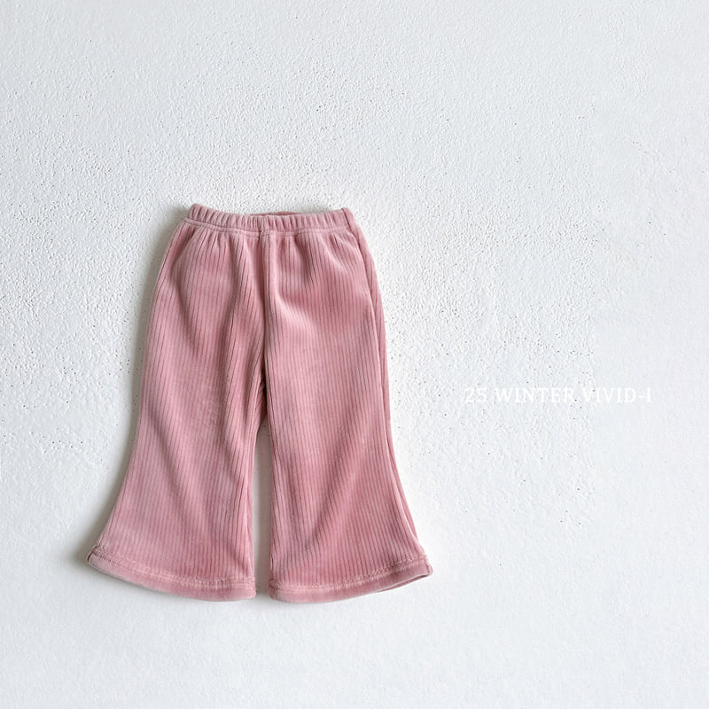 Vivid I - Korean Children Fashion - #magicofchildhood - Velour Bootcut Pants - 4