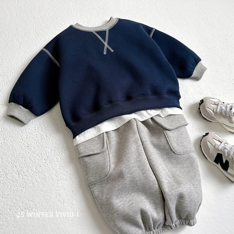 Vivid I - Korean Children Fashion - #minifashionista - Line Sweatshirt - 9
