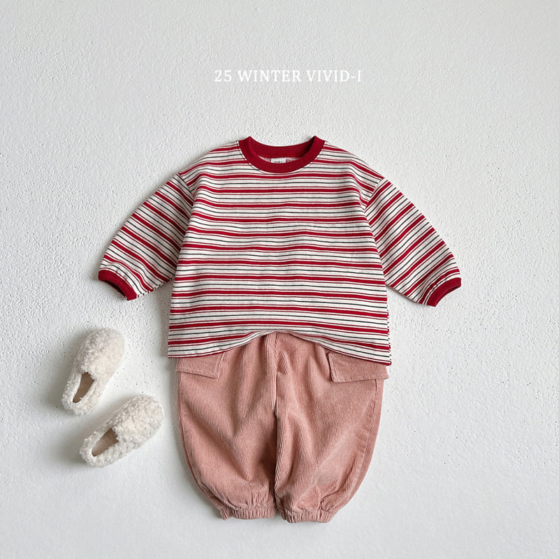 Vivid I - Korean Children Fashion - #minifashionista - Fleece Multi Stripe Sweatshirt - 11