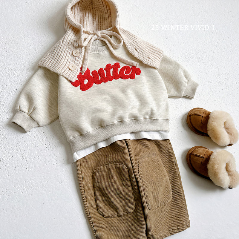 Vivid I - Korean Children Fashion - #prettylittlegirls - Butter Boucle Embroidery Sweatshirt - 12