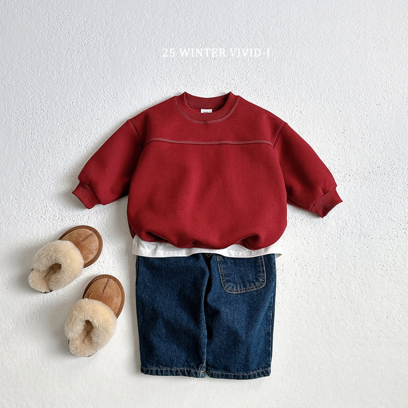 Vivid I - Korean Children Fashion - #prettylittlegirls - Fleece Stitch Sweatshirt - 11
