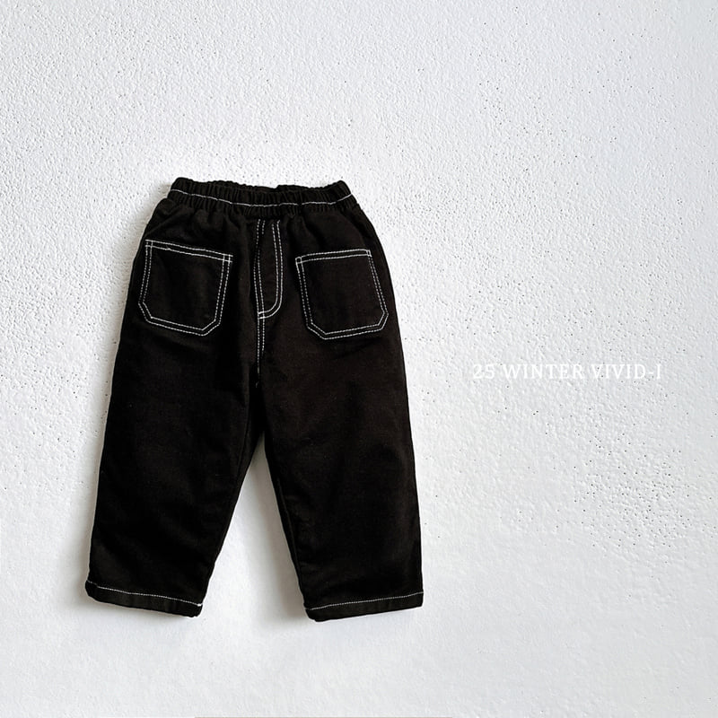 Vivid I - Korean Children Fashion - #prettylittlegirls - Fleece Stitch Pants - 7