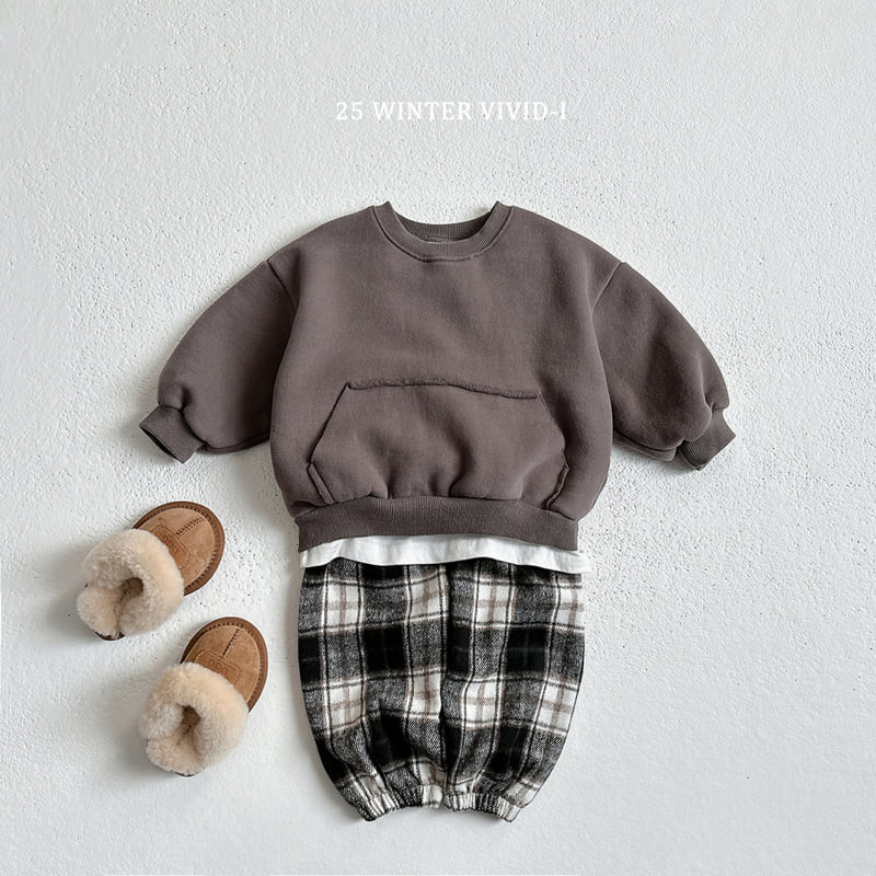 Vivid I - Korean Children Fashion - #prettylittlegirls - Double Fleece Kangaroo Sweatshirt - 12