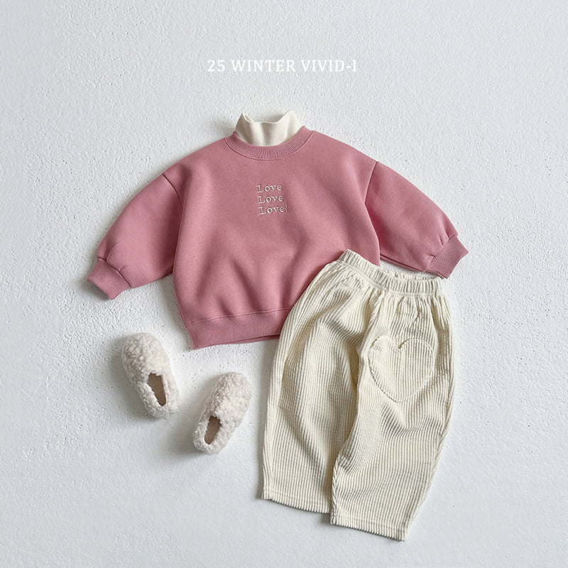 Vivid I - Korean Children Fashion - #prettylittlegirls - Love Love Fleece Set - 11