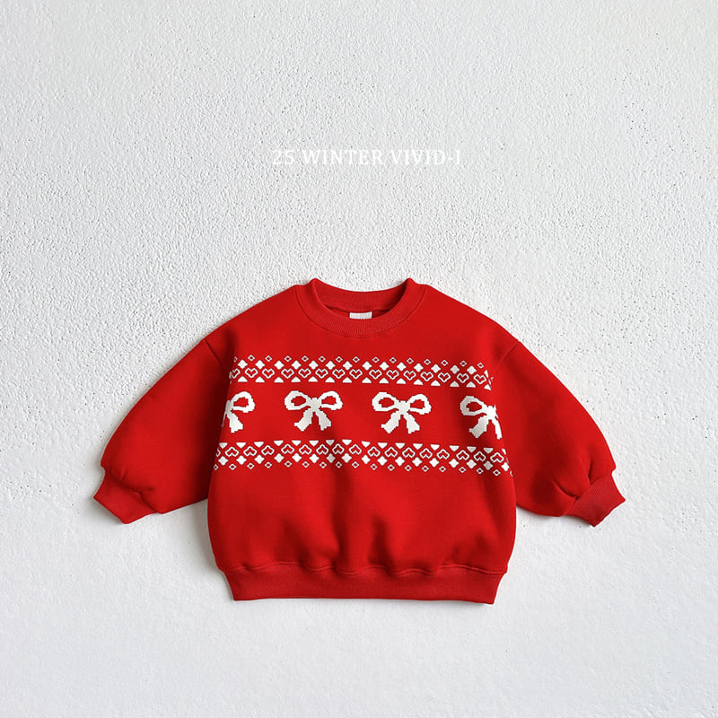 Vivid I - Korean Children Fashion - #minifashionista - Ribbon Nordic Sweatshirt - 4