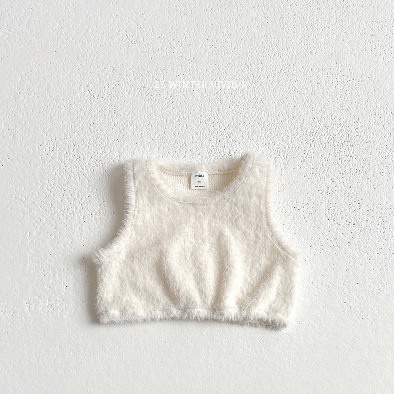 Vivid I - Korean Children Fashion - #prettylittlegirls - Angora Sleeveless Top - 3