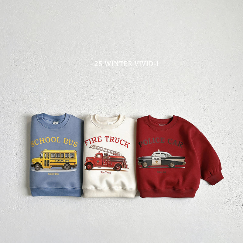 Vivid I - Korean Children Fashion - #prettylittlegirls - Classic Car Sweatshirt