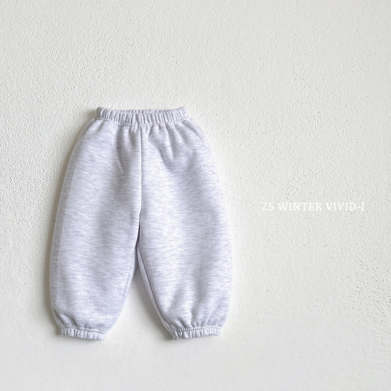 Vivid I - Korean Children Fashion - #prettylittlegirls - Fleece Plain Jogger Pants - 6