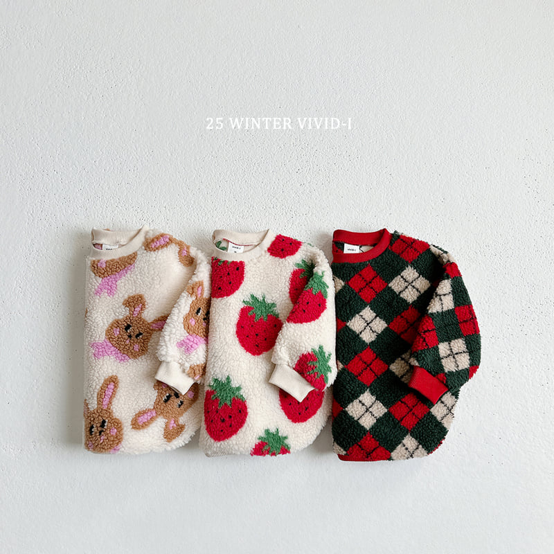 Vivid I - Korean Children Fashion - #prettylittlegirls - Shearling Pattern Sweatshirt - 3