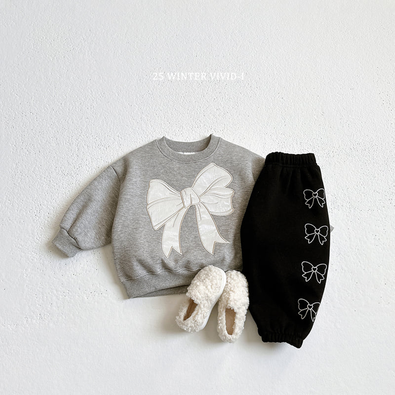 Vivid I - Korean Children Fashion - #prettylittlegirls - Ribbon Embroidery Jogger Pants - 10