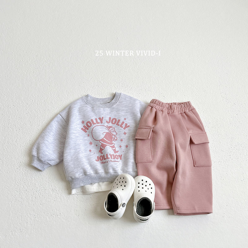 Vivid I - Korean Children Fashion - #prettylittlegirls - Holly Jolly Santa Sweatshirt - 11