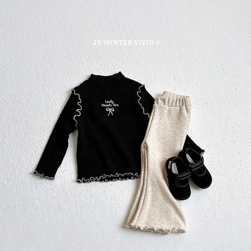 Vivid I - Korean Children Fashion - #prettylittlegirls - Winter Plain Flare Pants - 8