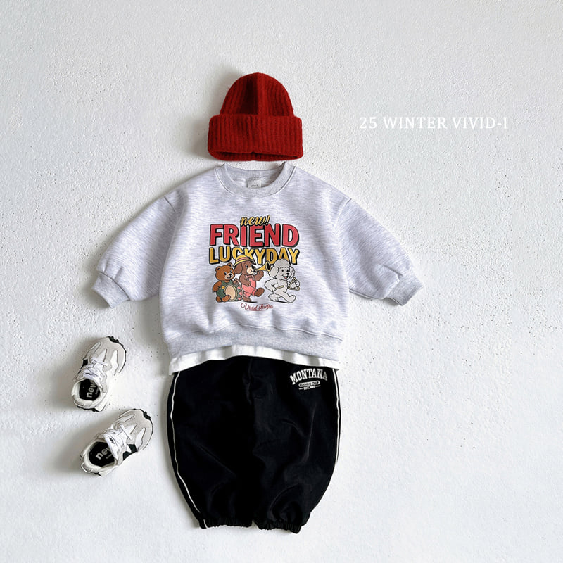 Vivid I - Korean Children Fashion - #prettylittlegirls - Friends Pop Art Sweatshirt - 10