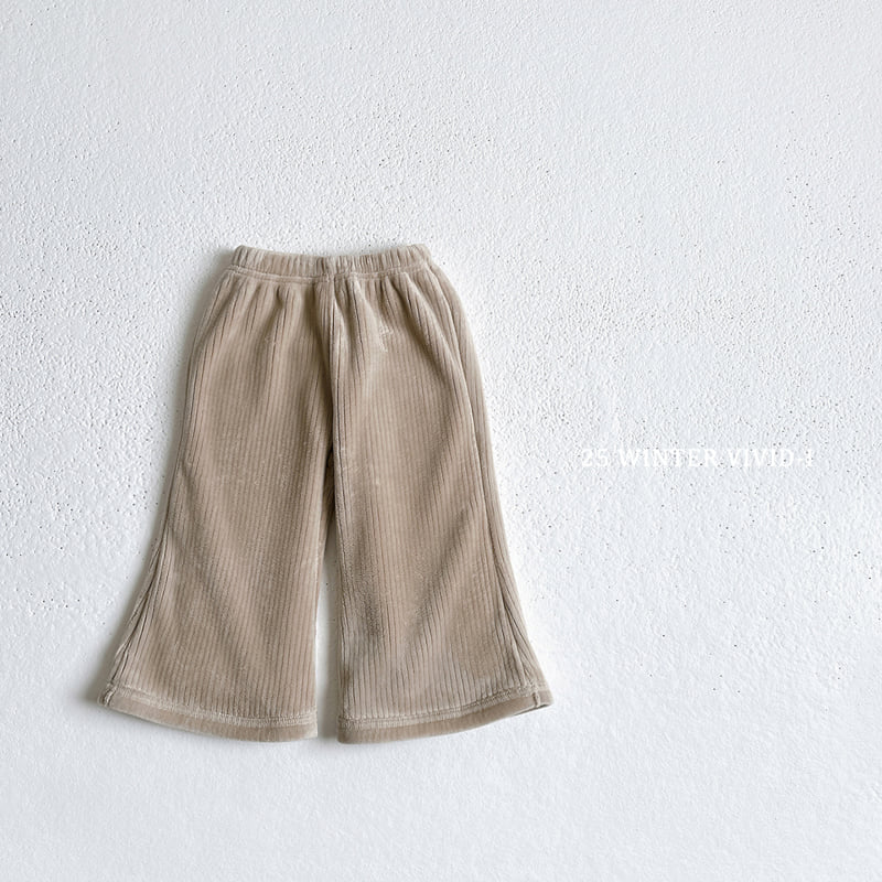 Vivid I - Korean Children Fashion - #prettylittlegirls - Velour Bootcut Pants - 5
