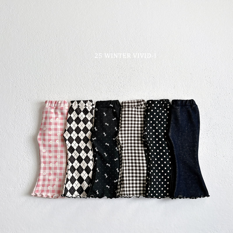 Vivid I - Korean Children Fashion - #prettylittlegirls - Fleece Pattern Wave Pants