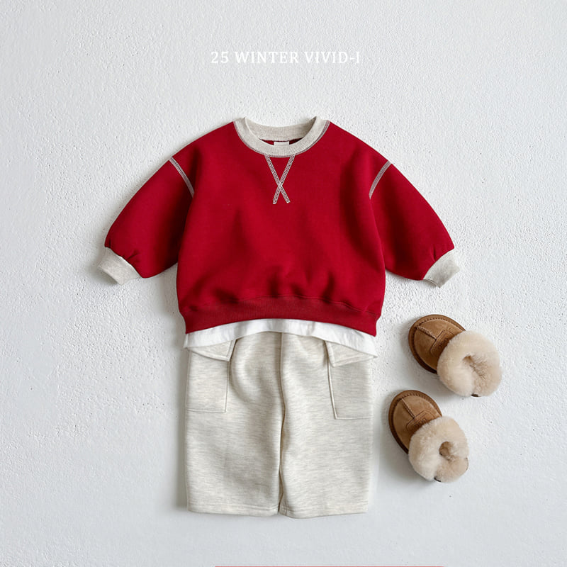 Vivid I - Korean Children Fashion - #prettylittlegirls - Line Sweatshirt - 10