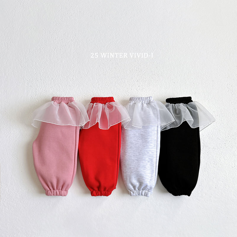 Vivid I - Korean Children Fashion - #prettylittlegirls - Fleece Chiffon Pants