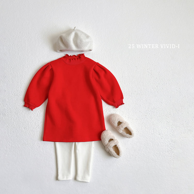 Vivid I - Korean Children Fashion - #prettylittlegirls - Fleece Wave One-piece - 11