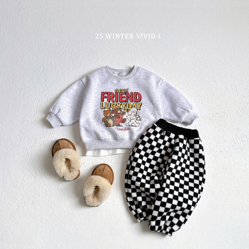 Vivid I - Korean Children Fashion - #stylishchildhood - Fleece Printed Jogger Pants - 12