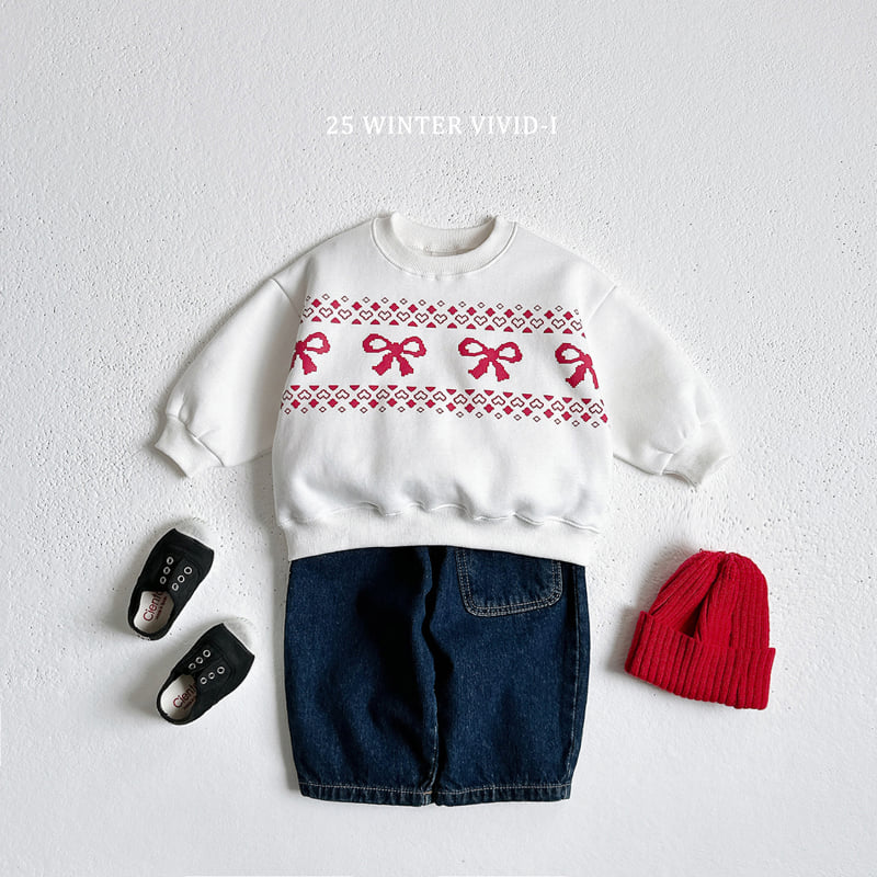 Vivid I - Korean Children Fashion - #stylishchildhood - Ribbon Nordic Sweatshirt - 7