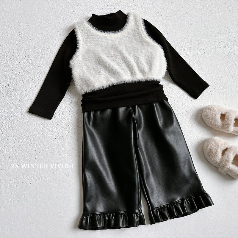 Vivid I - Korean Children Fashion - #stylishchildhood - Angora Sleeveless Top - 6