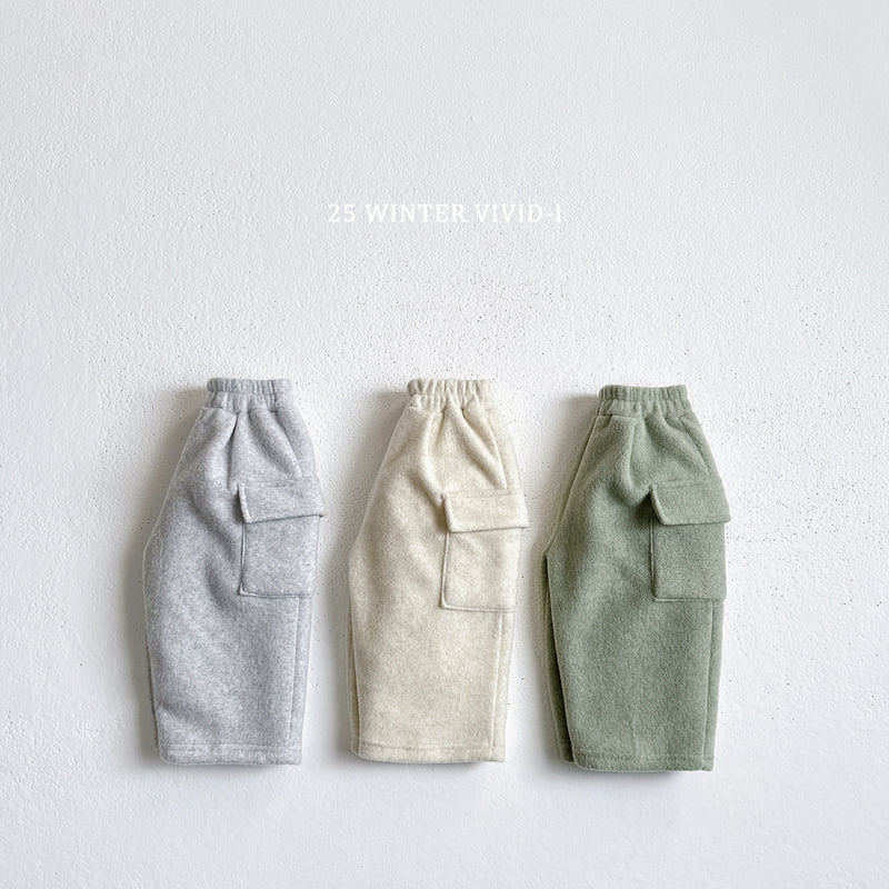 Vivid I - Korean Children Fashion - #stylishchildhood - Fleece Cargo Pants - 3