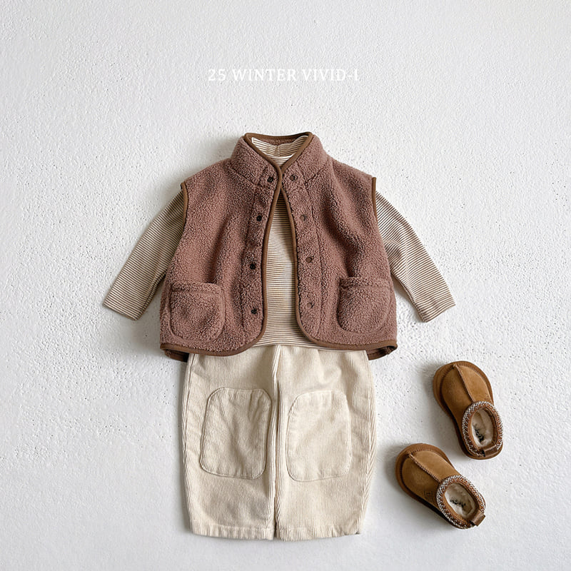 Vivid I - Korean Children Fashion - #stylishchildhood - Corduroy Bread Pants - 8