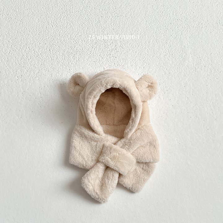 Vivid I - Korean Children Fashion - #stylishchildhood - Bear Hat Neck Warmer - 5