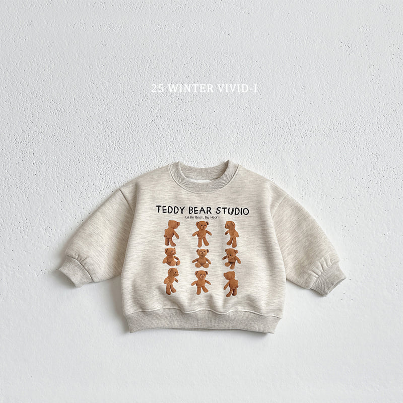 Vivid I - Korean Children Fashion - #stylishchildhood - Mini Bear Sweatshirt - 3