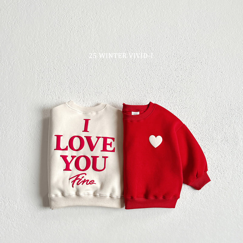 Vivid I - Korean Children Fashion - #stylishchildhood - 3D Love Fleece Sweatshirt