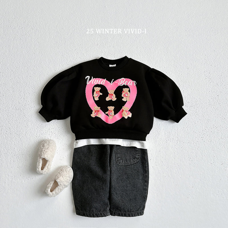 Vivid I - Korean Children Fashion - #stylishchildhood - Heart Puff Fleece Sweatshirt - 11