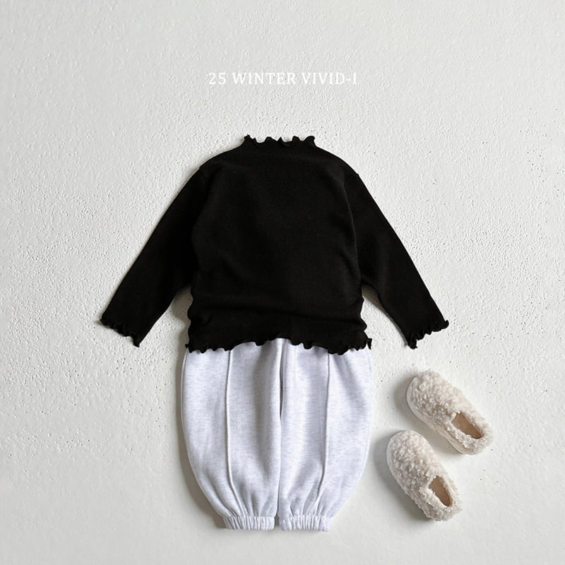 Vivid I - Korean Children Fashion - #stylishchildhood - Peach Fleece Wave Tee - 10