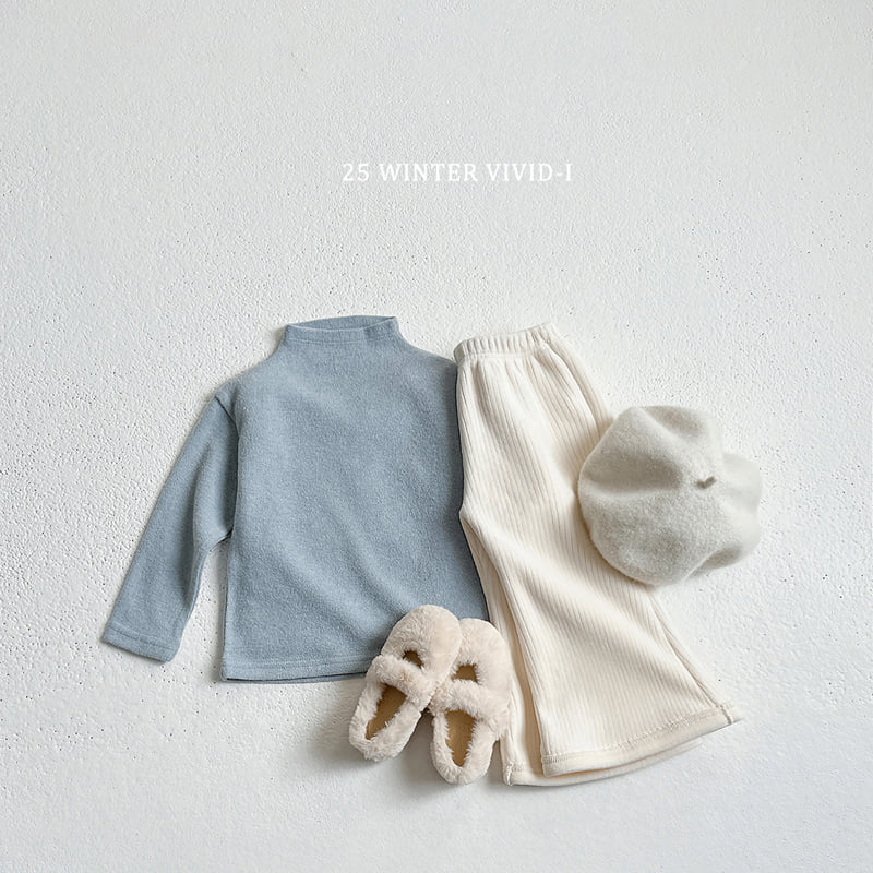 Vivid I - Korean Children Fashion - #stylishchildhood - Velour Bootcut Pants - 8