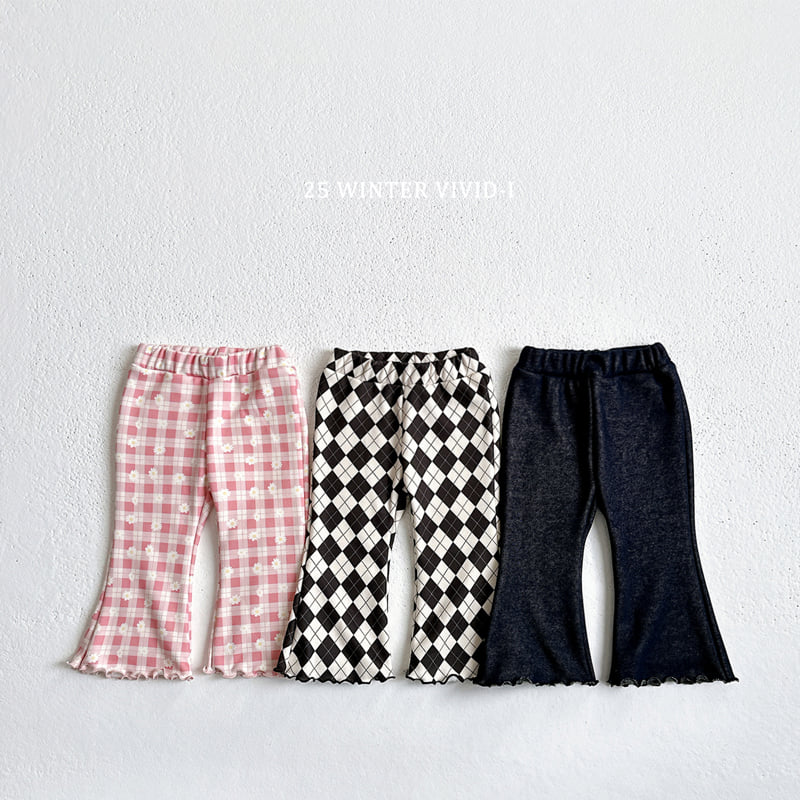 Vivid I - Korean Children Fashion - #toddlerclothing - Fleece Pattern Wave Pants - 4