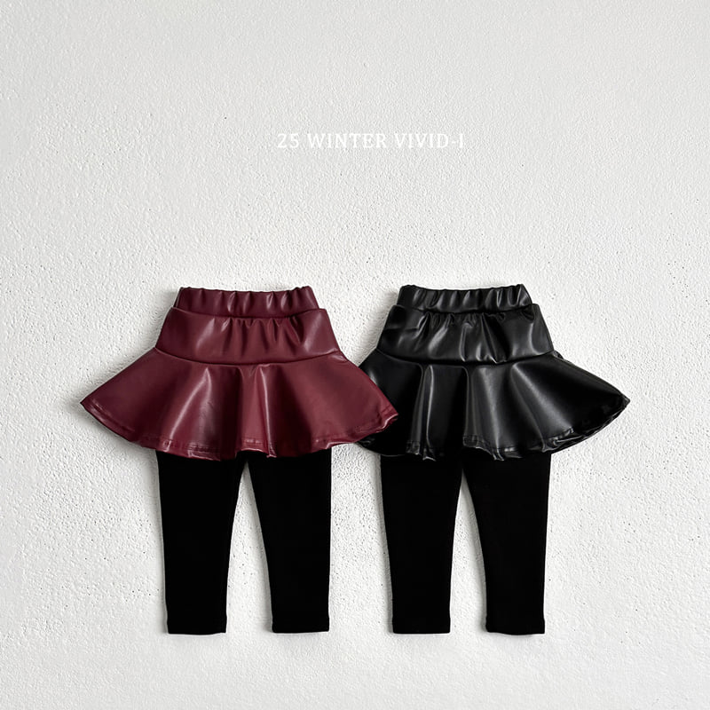 Vivid I - Korean Children Fashion - #stylishchildhood - Glossy Skirt Leggings