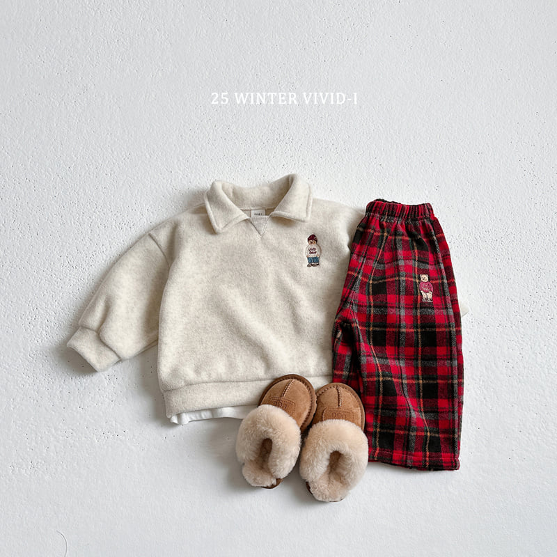 Vivid I - Korean Children Fashion - #todddlerfashion - Check Bear Pants - 8