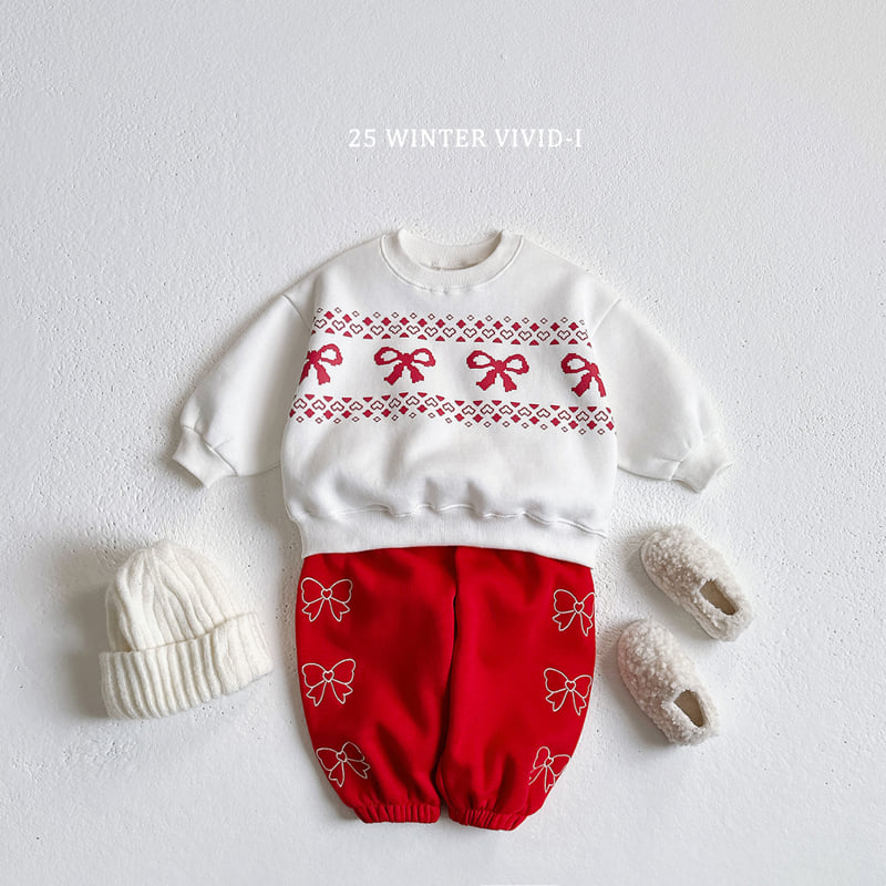 Vivid I - Korean Children Fashion - #todddlerfashion - Ribbon Nordic Sweatshirt - 5