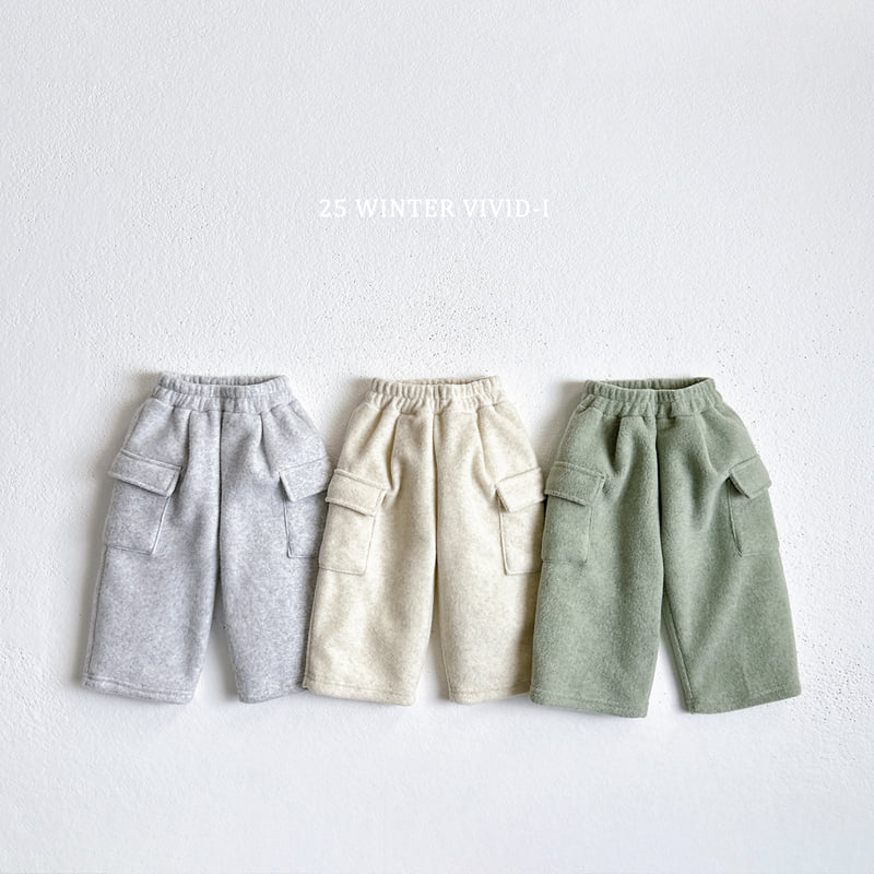 Vivid I - Korean Children Fashion - #todddlerfashion - Fleece Cargo Pants