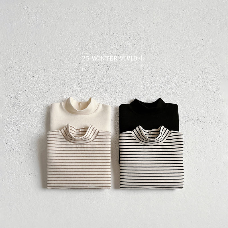 Vivid I - Korean Children Fashion - #todddlerfashion - Plus Turtleneck Tee (set of 2) - 3
