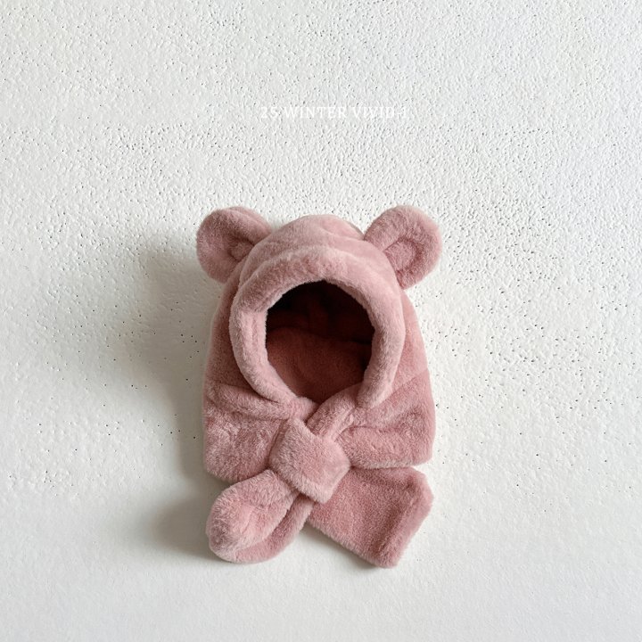 Vivid I - Korean Children Fashion - #todddlerfashion - Bear Hat Neck Warmer - 3