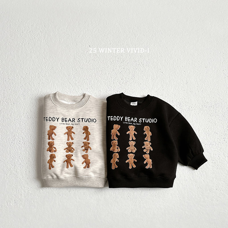 Vivid I - Korean Children Fashion - #todddlerfashion - Mini Bear Sweatshirt