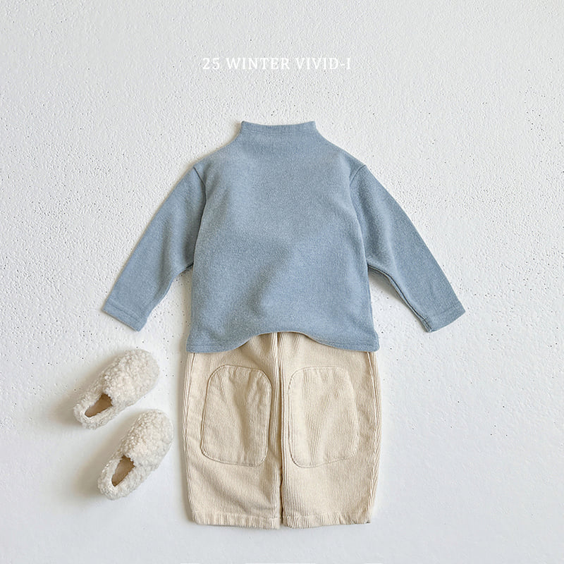 Vivid I - Korean Children Fashion - #todddlerfashion - Soft Neck Polar Tee - 12