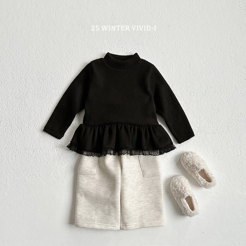 Vivid I - Korean Children Fashion - #todddlerfashion - Frill Mock Neck Tee - 10