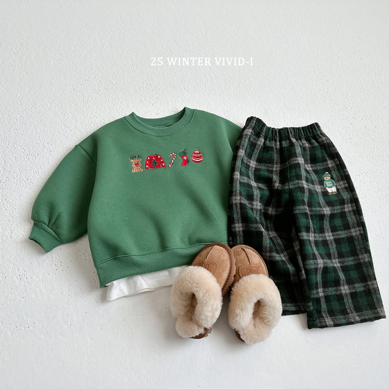 Vivid I - Korean Children Fashion - #toddlerclothing - Christmas Mini Sweatshirt - 12
